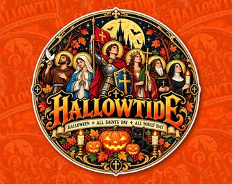Adesivo di Halloween cristiano, religioso cattolico, gotico, fede, spettrale, autunno, giorno di Ognissanti, adesivo magnetico, impermeabile, regalo per insegnanti