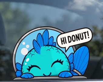 Hi Donut Transparent Sticker Bookish Fantasy Smut Reader Sci Fi Bookworm Decal Magnet Waterproof Gift Phone Lap Boy Girl Teacher Student