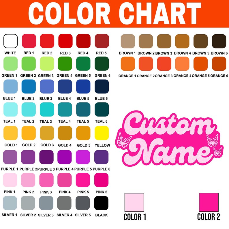 Custom Butterfly Name Sticker, Personalized Colorful Magnet & Aesthetic ...