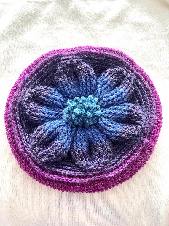 Handmade Crochet Leaf Beret PATTERN • Beginner-friendly Pink & Red Strawberry, Blueberry  main image 3