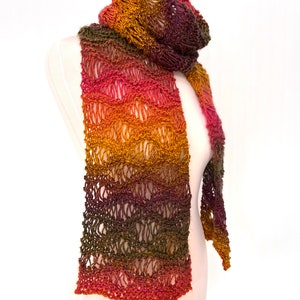 Wool lace scarf knit Womens teens designer unique handmade knitted cowl oversized crochet hippie xmas gift winter scarf Irish rainbow neck