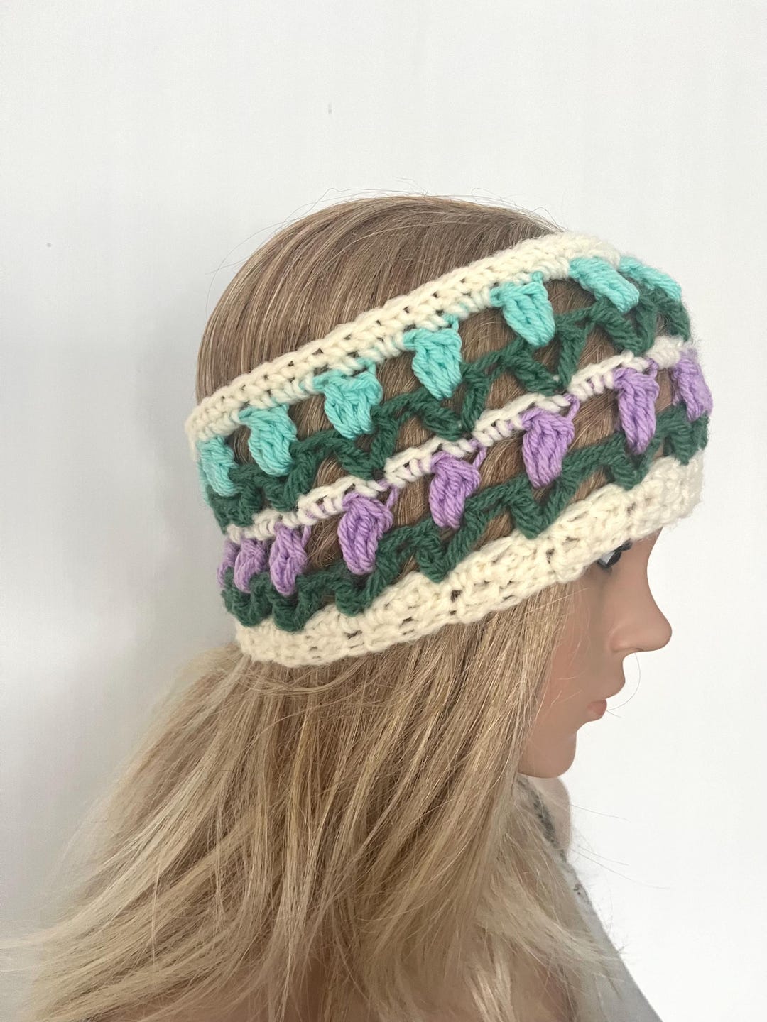 WOVEN TWIST HEADBAND AROMATIC TIGER FLOWER main image 1