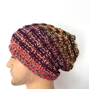 Unisex slouch Dread beanie Oversized hat mans mens unique hand crochet knit gift tam accessories hippy handmade dreadlocks Irish earth caps