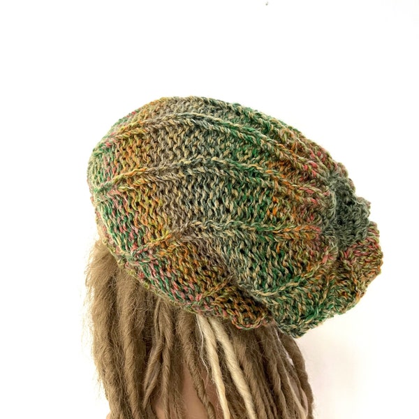 Unisex slouch Dread beanie Sombrero de gran tamaño hombres hombres único ganchillo a mano regalo tam accesorios hippy rastas hechas a mano gorras de tierra irlandesas