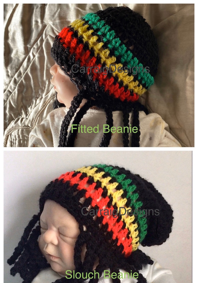 Rasta Hat Dread Baby Boy Girl Crochet Knit Hippie Hippy Boho | Etsy