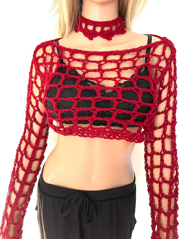 Maglia a rete maniche deals lunghe