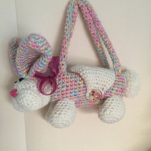 Filles bunny lapin sac animal Pâques sac à main panier préadolescents crochet tricot childs concepteur unique sac à dos accessoires téléphone étui sac enfant cadeau image 4