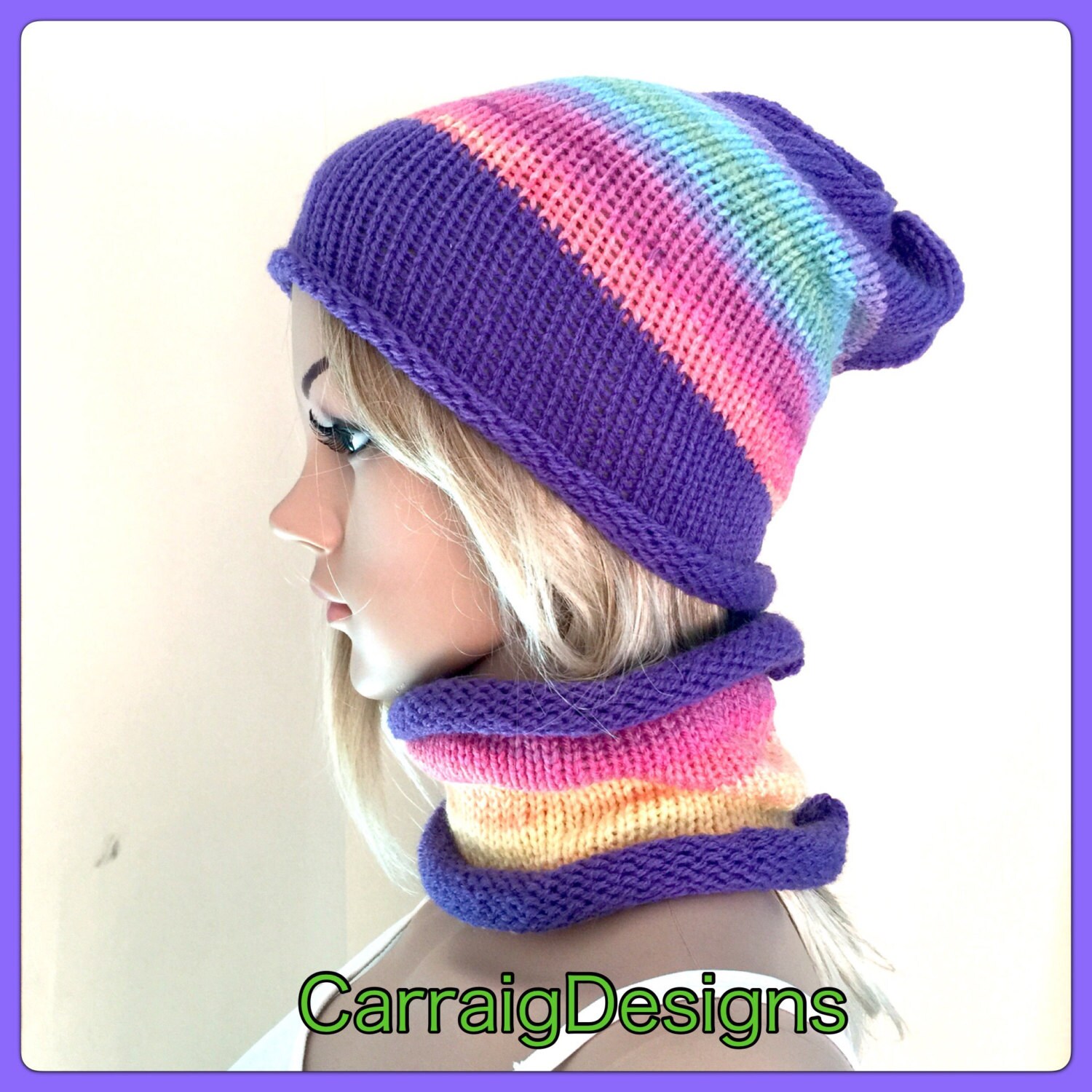 Womens hat and scarf set designer Clearance