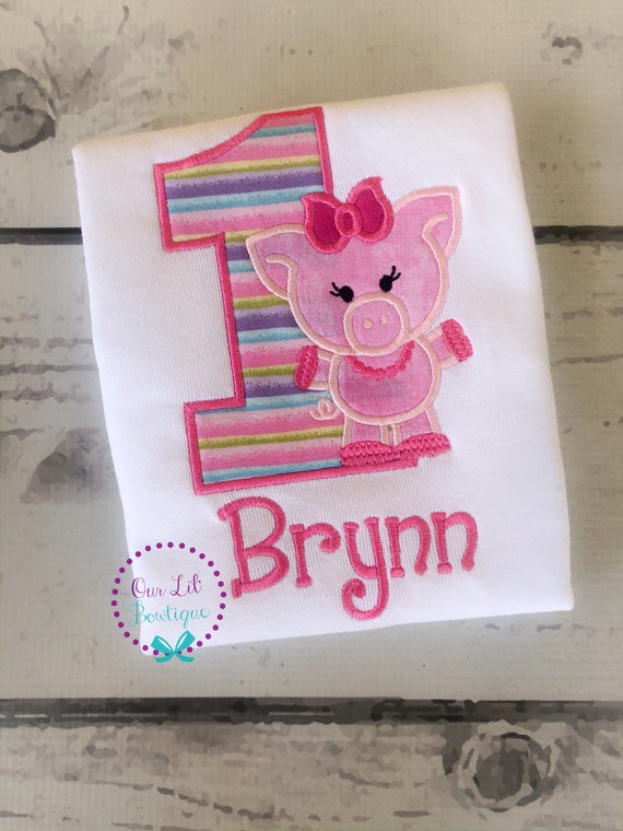 Pig Birthday Shirt Kids Pig Shirt Personalized Pig Shirt Farm