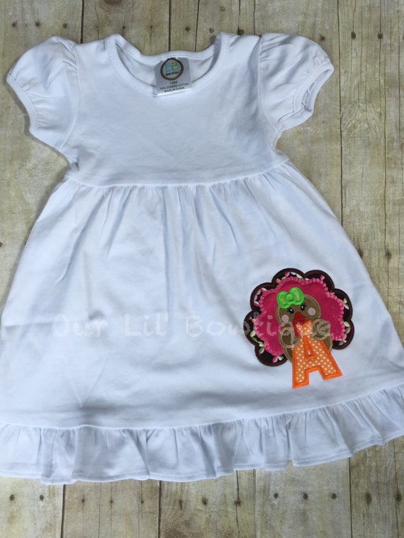Girl Turkey Dress - Girls Thanksgiving Shirt - Turkey - Girl - Thanksgiving Shirt- Thanksgiving Applique - Princess Turkey Il_570xn