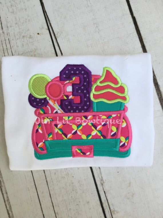Ice Cream Truck Shirt - Truck Birthday Shirt - Girls Truck Birthday Shirt - Truck Birthday Party - 1st Birthday Shirt - 3rd Birthday Truck Il_570xn