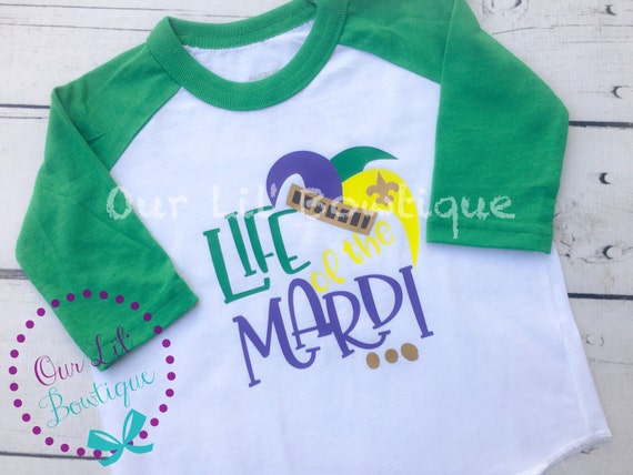 mardi gras raglan shirt