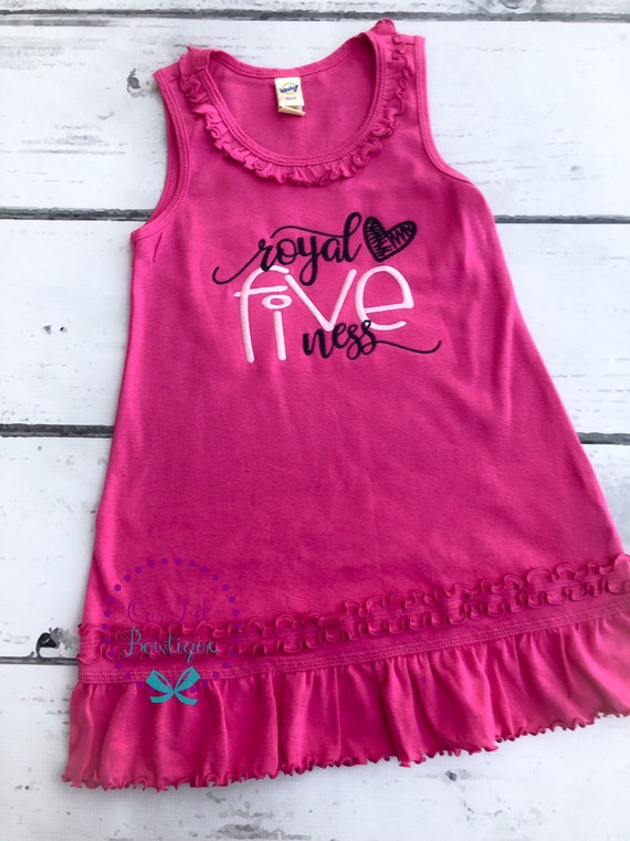 Royal Fiveness Birthday Outfit Five Pink And Black Fifth Birthday Outfit Royal Five Ness Birthday Dress Royal Birthday 5th Birthda By Our Lil Bowtique Catch My Party