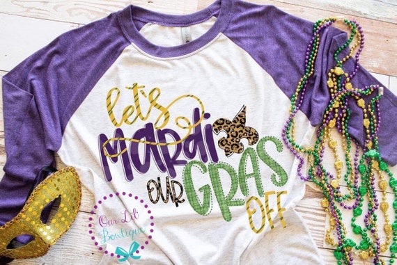 mardi gras raglan shirt