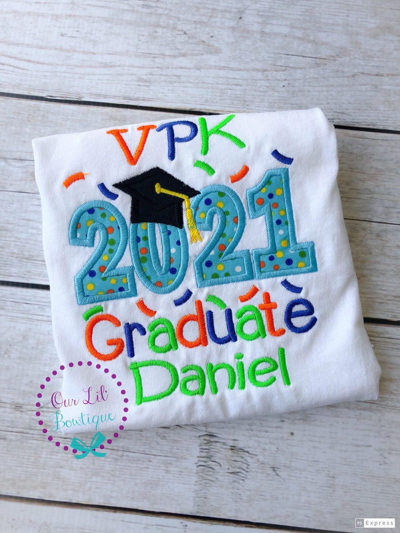 Graduation Shirt Pre-K Graduation Shirt Preschool Grad Grad Shirt Personalized Grad Shirt Kindergarten Graduation 2024 Grad VPK image 5