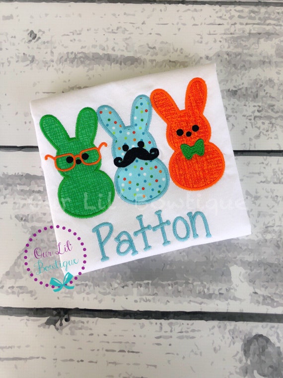 Boys Easter Shirt - Easter Bunny Tails - Personalized Easter Shirt - Easter Bunny - Bunny Easter Shirt - Boys Easter - Bunny Trio Il_570xn