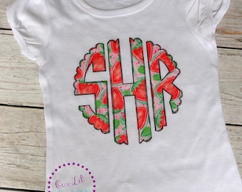 Strawberry Monogram Shirt - Girls Monogram Shirt - Personalized Shirt - Summer Monogram - Personalized - Sublimation - Kids Monogram Shirt