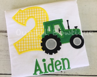 Tractor Birthday Shirt: Personalized Farm Party Tee