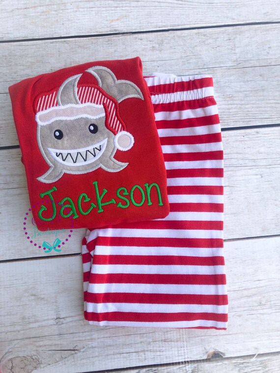 Santa shark pajamas sale