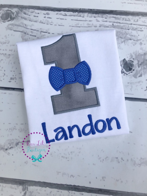 Bowtie Birthday Shirt - Boys Birthday Shirt - Personalized Birthday - My 1st Birthday - Personalized Birthday Shirt - Birthday Outfit Il_570xn