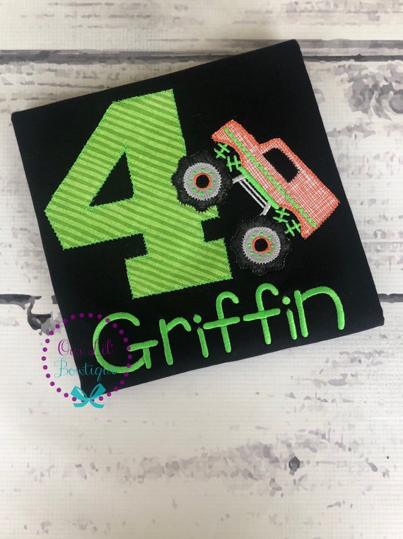 Monster Truck Birthday Shirt - Monster Truck Shirt - Monster Truck Birthday - Personalized Birthday Shirt - Boy - Truck Shirt -Monster Truck Il_570xn