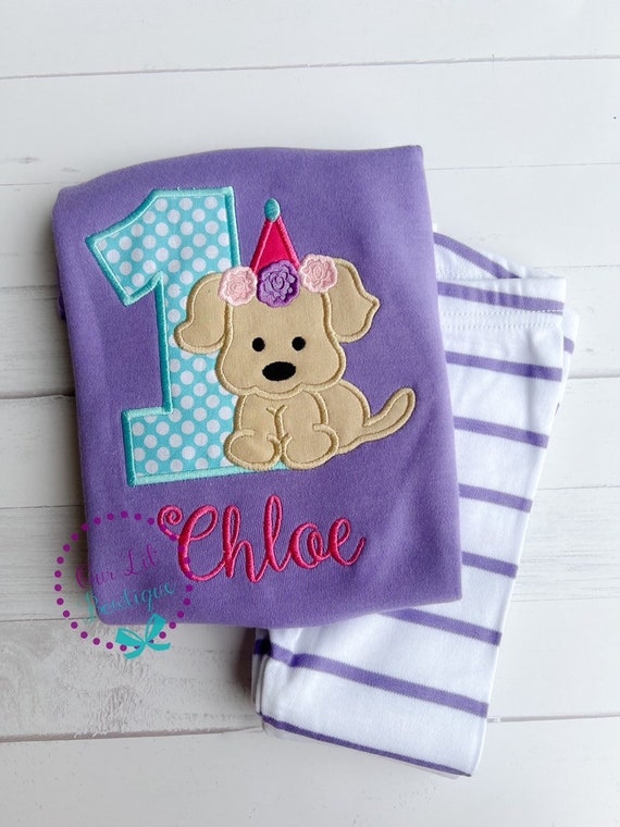 Floral Dog Birthday Shirt Puppy Birthday Shirt Puppy Birthday