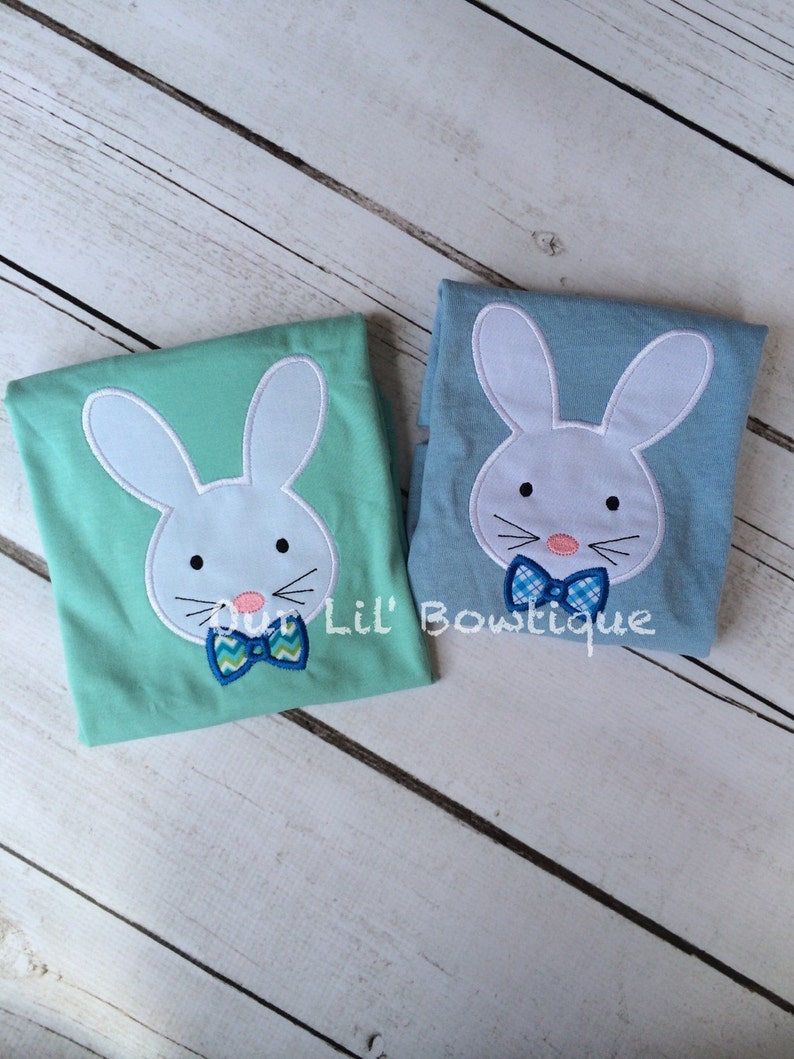 Easter Bunny Applique Shirt Boy's Easter Shirt Boy Etsy