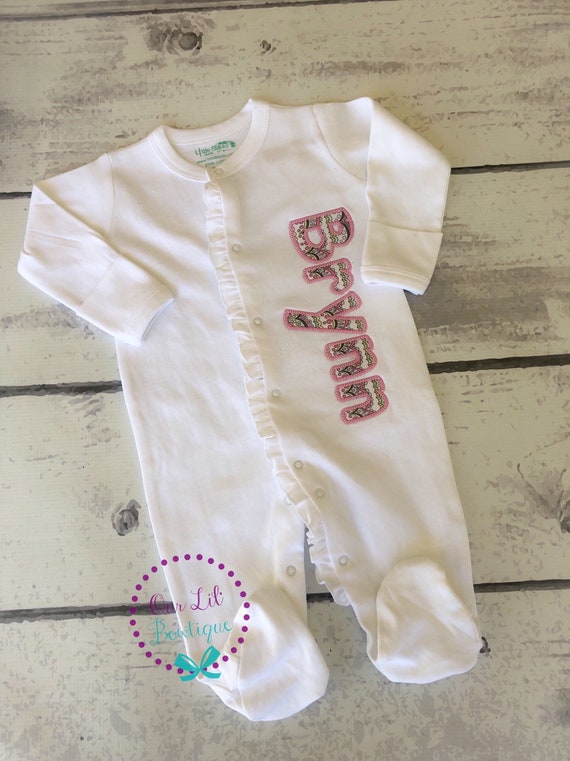 personalized going home outfit for baby girl