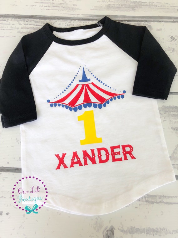 Circus Birthday Shirt- Personalized Birthday Shirt - Personalized Circus - 1st Birthday Outfit - Girl or Boy - Tutu - Circus Tent - Circus Il_570xn