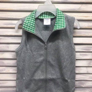 Personalized Kids Vest - Personalized Vest - Monogrammed Vest - Boys Monogram Vest - Gingham image 6