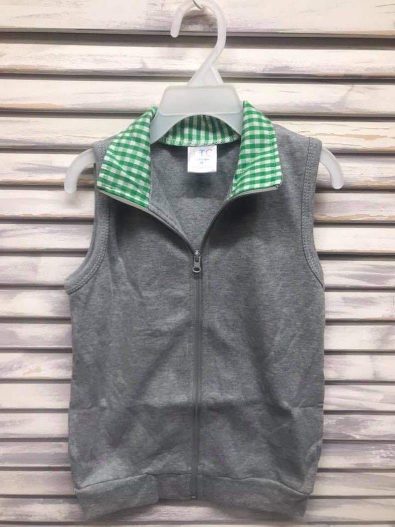Personalized Kids Vest - Personalized Vest - Monogrammed Vest - Boys Monogram Vest - Gingham image 6