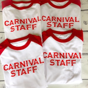 Carnival Staff Shirts - Circus Birthday Shirt- Personalized Birthday Shirt - Personalized Circus - 1st Birthday Outfit - Circus Shirts
