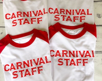 Personalized Carnival Staff Shirt - Circus Birthday Outfit
