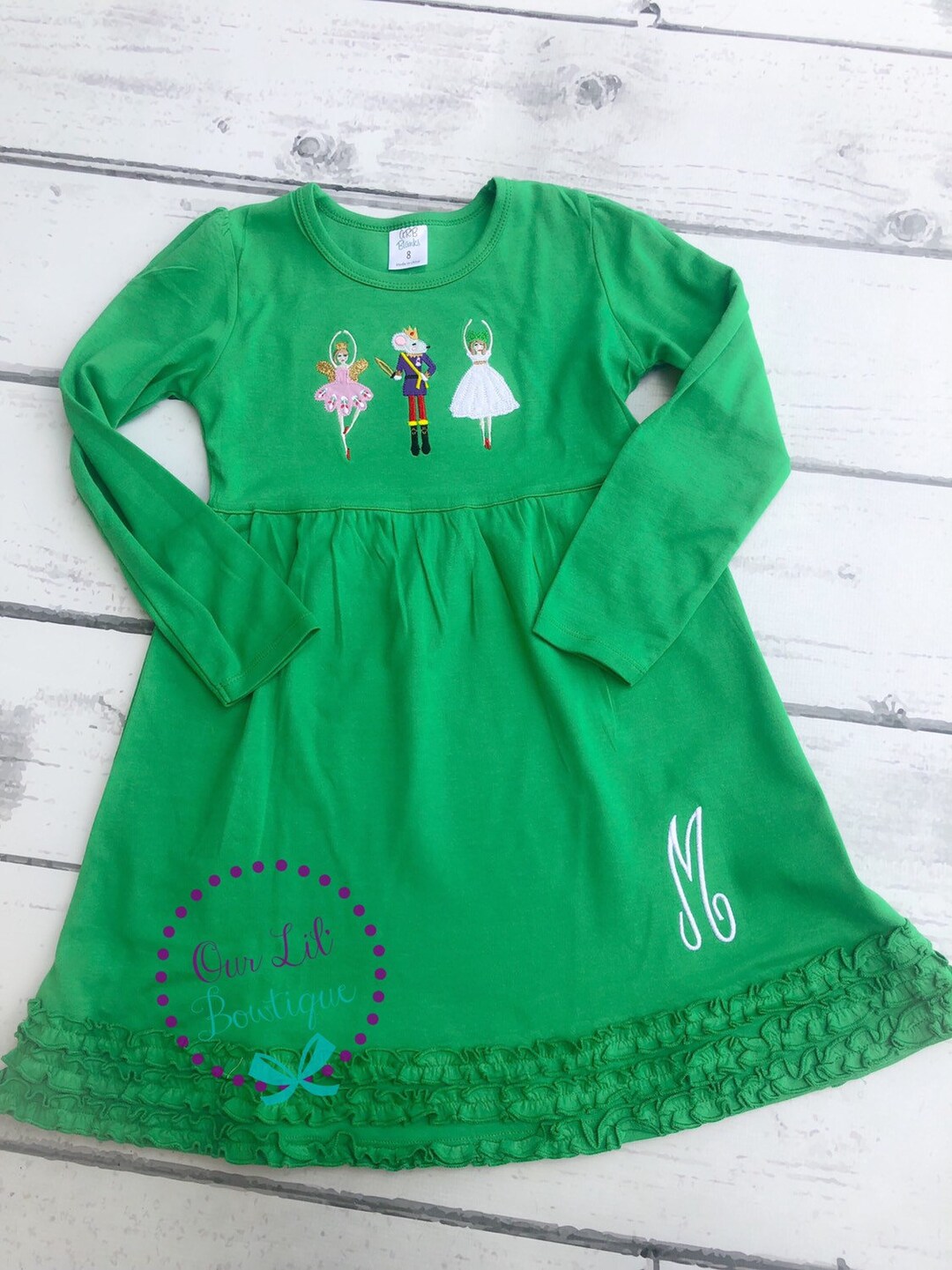 Personalized Christmas Dress Nutcracker Dress Christmas Dress Monogrammed Christmas Dress Girls