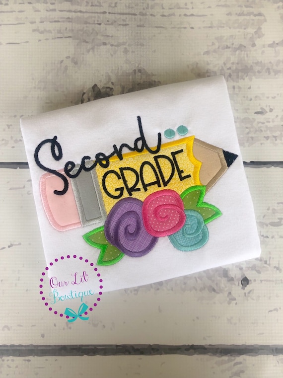 Pencil Shirt - Pencil Back to School Shirt - School Shirt - Preschool Shirt -Pencil with Flowers - Kindergarten Shirt - Second Grade Il_570xn