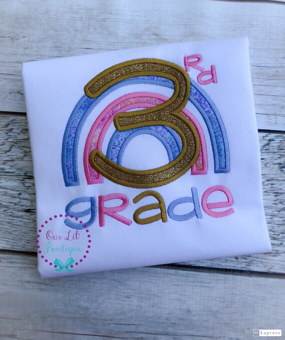 Kids School Shirt - Preschool Shirt - 1st Grade Shirt - 3rd Grade Shirt - Kindergarten Shirt - Back to School Shirt - Rainbow School Shirt Il_570xn