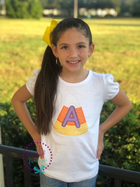 Candy Corn Shirt - Halloween Shirt - Cute Halloween Shirt - Girls Halloween Shirt - Candy Corn - Candy Corn Applique - Boys Halloween Shirt Il_570xn