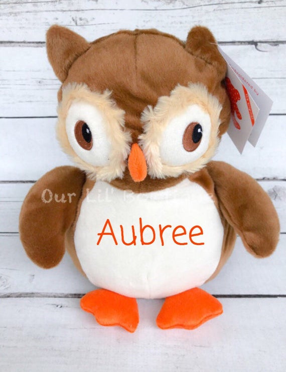 Personalized Stuffed Animal - Subway Art Baby Gift - Personalized Cubbie - Birth Announcement - New Baby -Personalized Baby Gift- Owl Il_570xn
