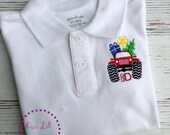 Christmas Polo - Christmas Truck Polo - Christmas Tree - Polo Shirt - Monogram Shirt - Monogram - Boys Christmas Shirt - Polo Il_170x135