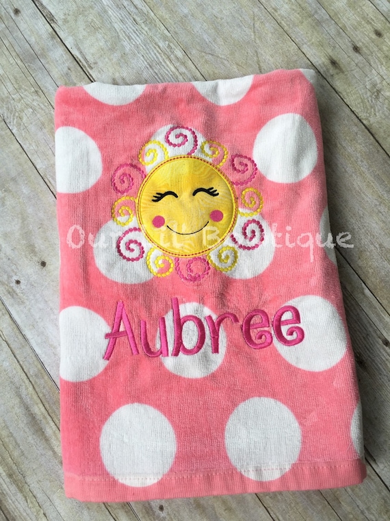 Sunshine Beach Towel Personalized Beach Towel Beach Towels