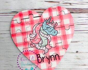 Personalized Valentine's Day Heart Puzzle: Custom Name Gift