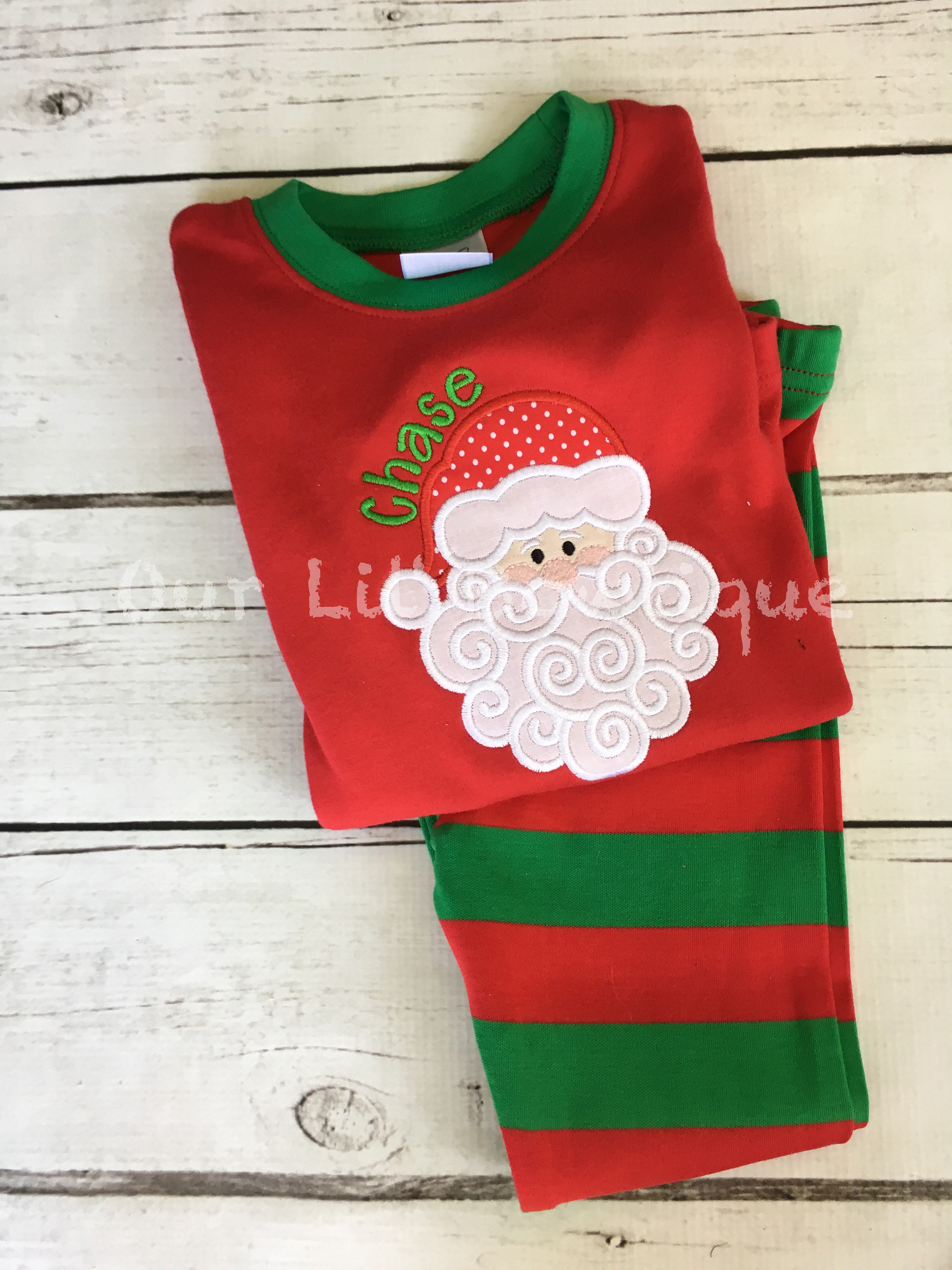 Santa Footed Pajamas Etsy