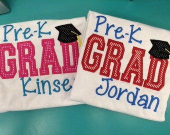 Graduation Shirt - Pre-K Graduation Shirt - Girl - Toddler - Infant - Baby - Personalized T- Shirt or Bodysuit - Kindergarten Graduation