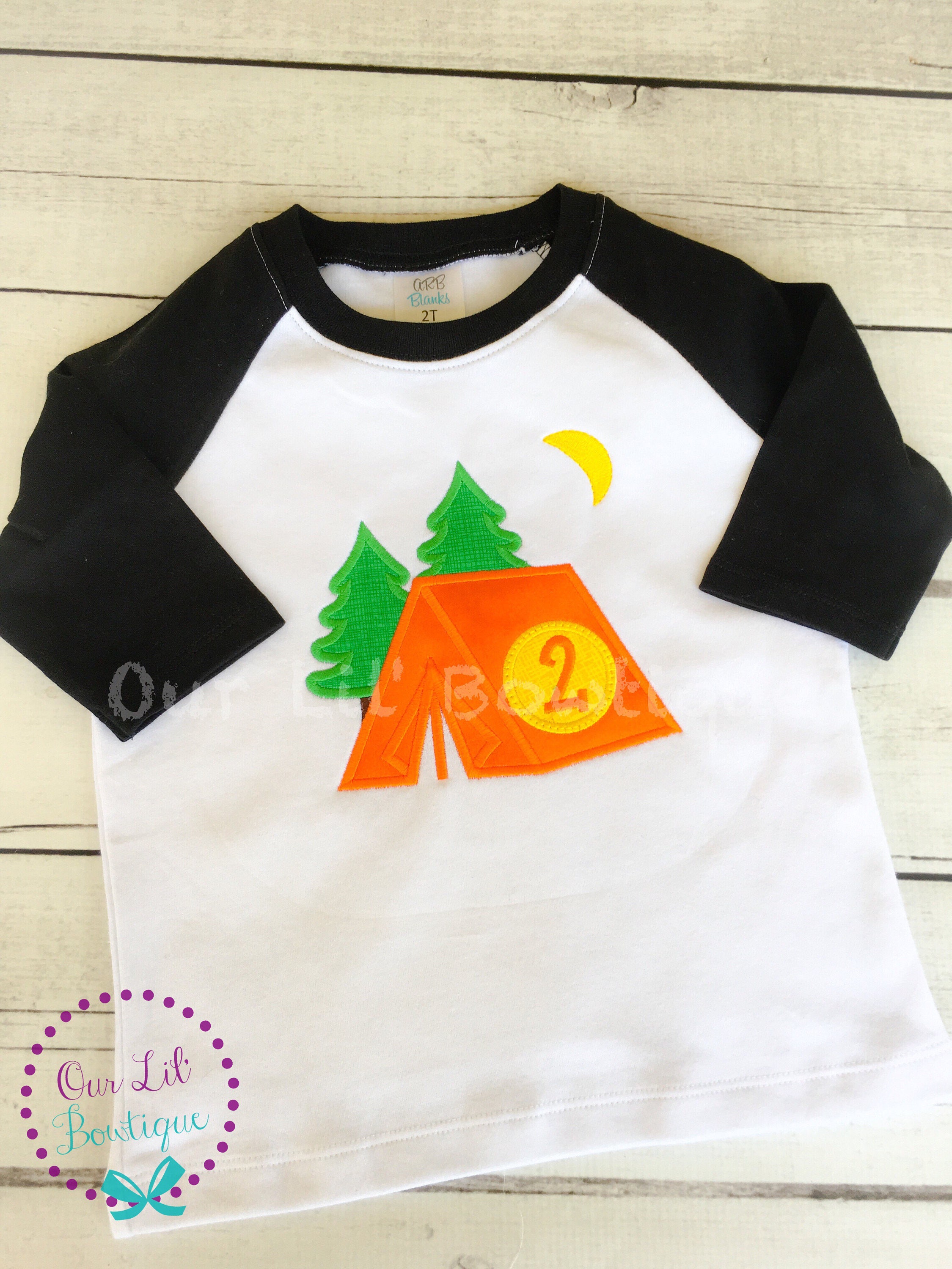 Camping Birthday Shirt Campfire 
