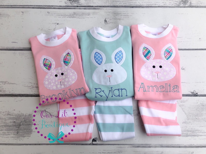 Personalized Easter Bunny Pajamas: Cotton Blend PJs Bild 4