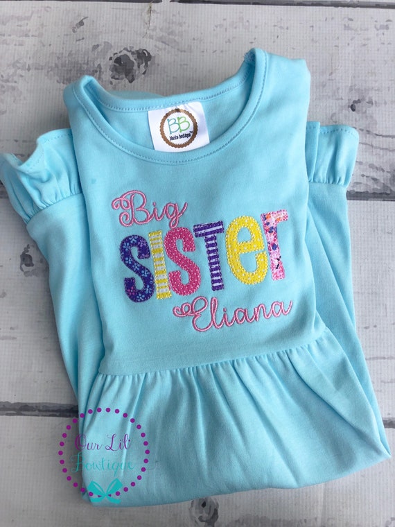 Big Sister Dress - Baby Announcement - Big Sister - Little Sister - Sibling Shirts - Pregnancy Announcement - Sister Shirt - Sister Dress Il_570xn