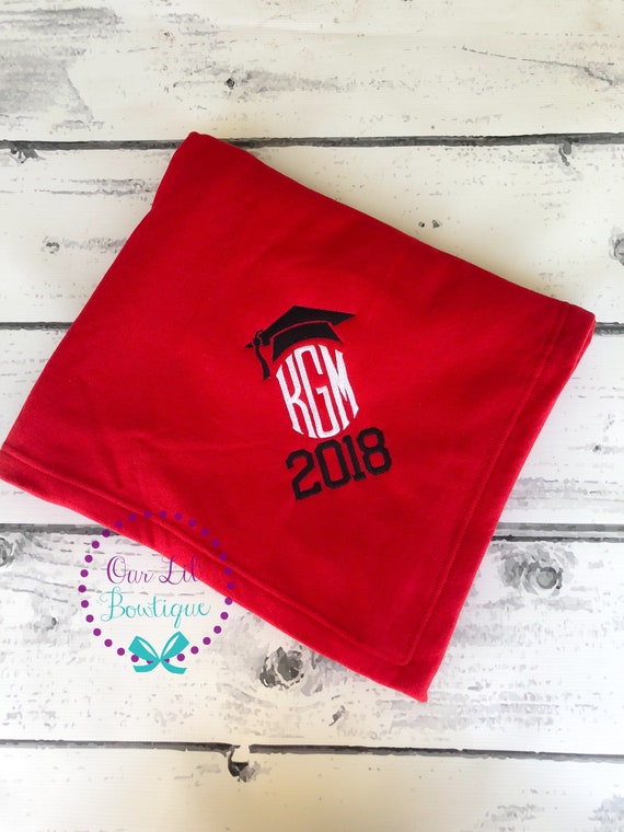 Personalized Graduation Gift - Monogrammed Graduation Gift - Personalized Blanket - Graduation Gift - Graduation Daye - Class of 2018 Gift Il_570xn