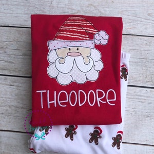 PRE-ORDER - Santa Pajamas - Christmas Pajamas -  Santa PJs-Girls Christmas Pajamas - Boys Christmas Pajamas - Santa Christmas - Matching PJS