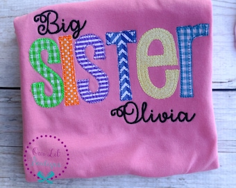 Big Sister Shirt - Baby Announcement - Big Sister - Little Sister - Sibling Shirts - Pregnancy Announcement - Sister Shirt - Sister Dress