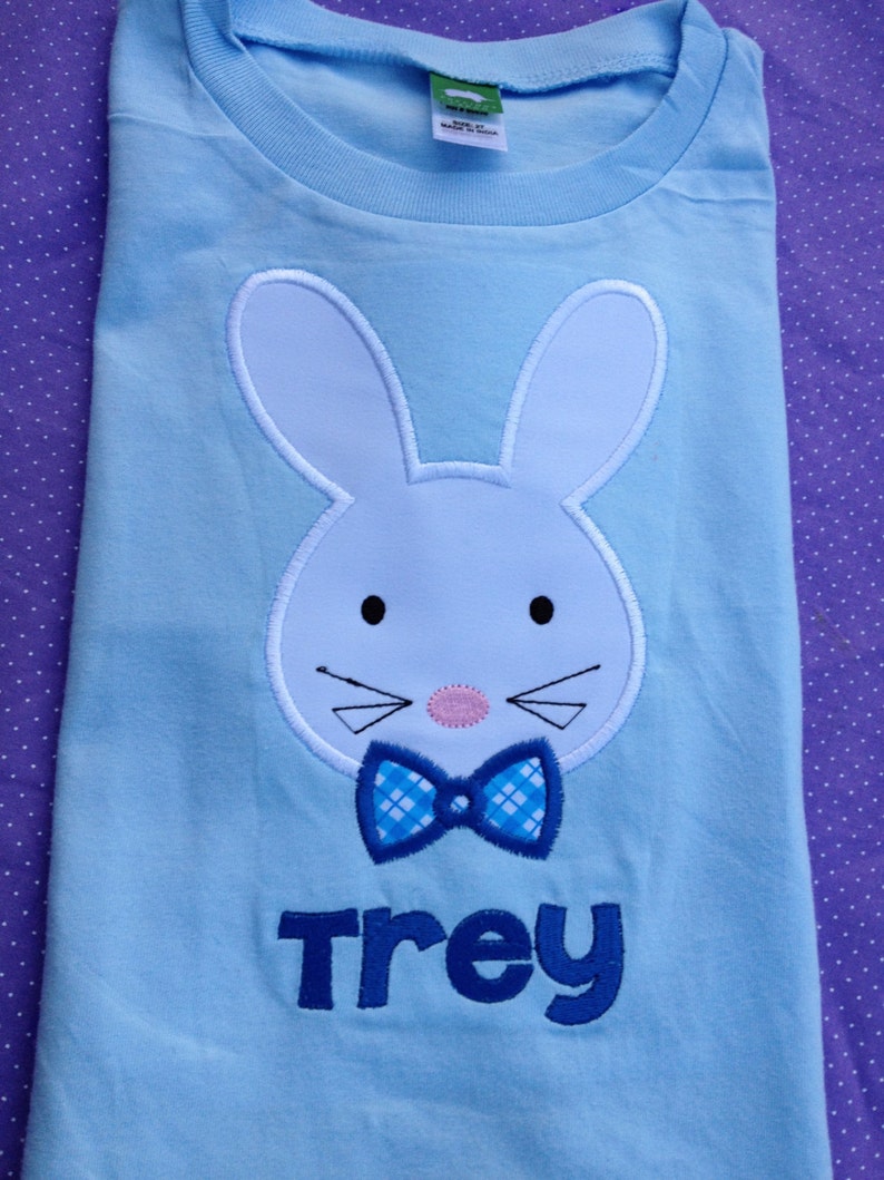 Easter Bunny Applique Shirt Boy's Easter Shirt Boy Etsy